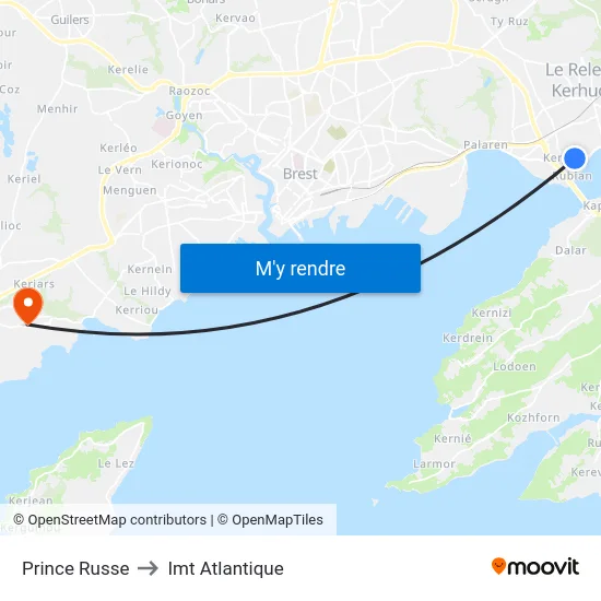 Prince Russe to Imt Atlantique map