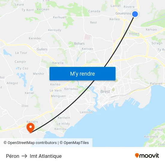Péron to Imt Atlantique map