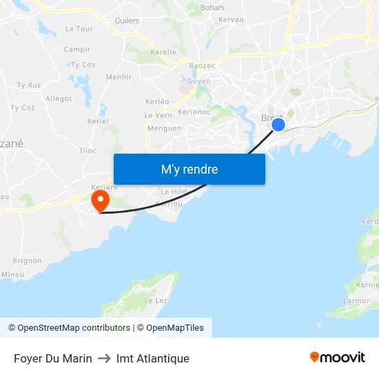 Foyer Du Marin to Imt Atlantique map