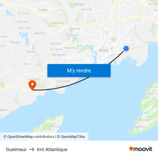 Guelmeur to Imt Atlantique map