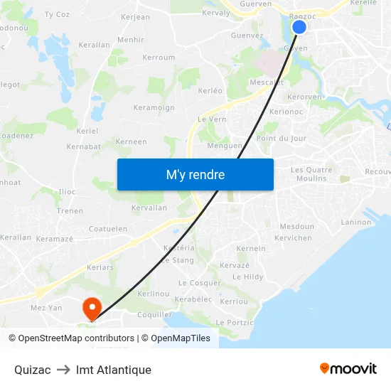 Quizac to Imt Atlantique map