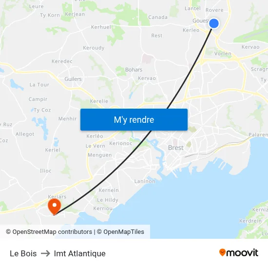 Le Bois to Imt Atlantique map