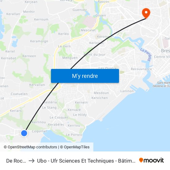 De Rochon to Ubo - Ufr Sciences Et Techniques - Bâtiment Langevin map
