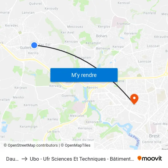 Daurat to Ubo - Ufr Sciences Et Techniques - Bâtiment Langevin map