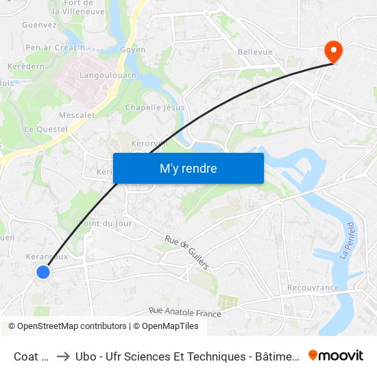 Coat Tan to Ubo - Ufr Sciences Et Techniques - Bâtiment Langevin map