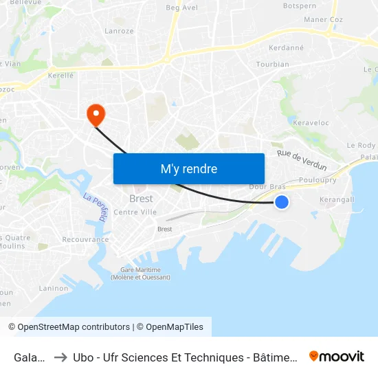 Galache to Ubo - Ufr Sciences Et Techniques - Bâtiment Langevin map
