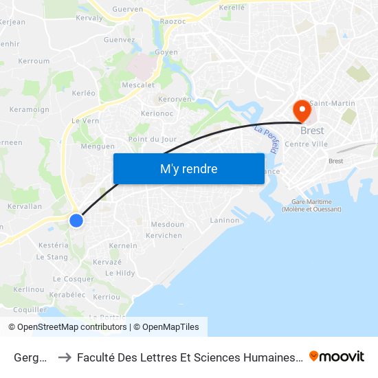 Gergotich to Faculté Des Lettres Et Sciences Humaines Victor Ségalen map