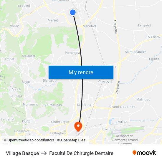 Village Basque to Faculté De Chirurgie Dentaire map