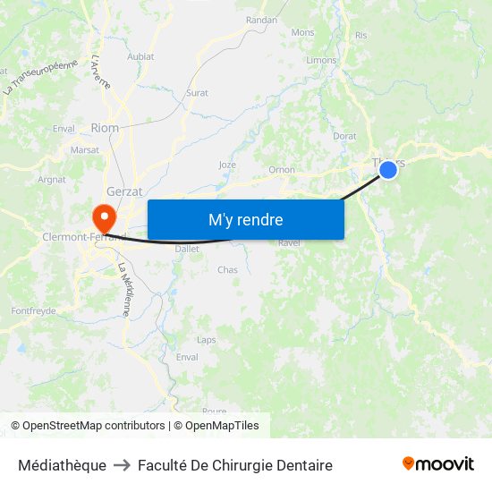 Médiathèque to Faculté De Chirurgie Dentaire map