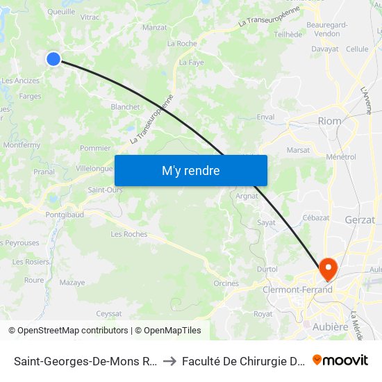 Saint-Georges-De-Mons R Écoles to Faculté De Chirurgie Dentaire map