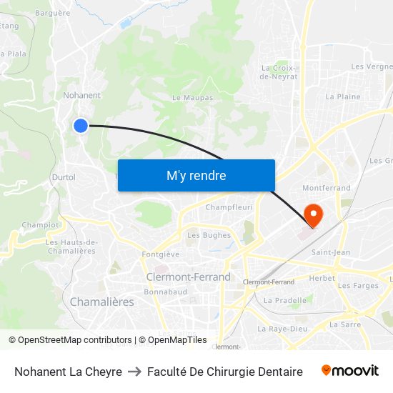 Nohanent La Cheyre to Faculté De Chirurgie Dentaire map