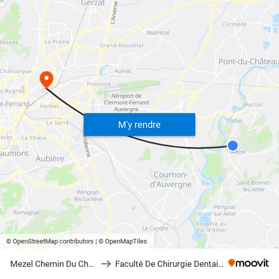 Mezel Chemin Du Cheix to Faculté De Chirurgie Dentaire map