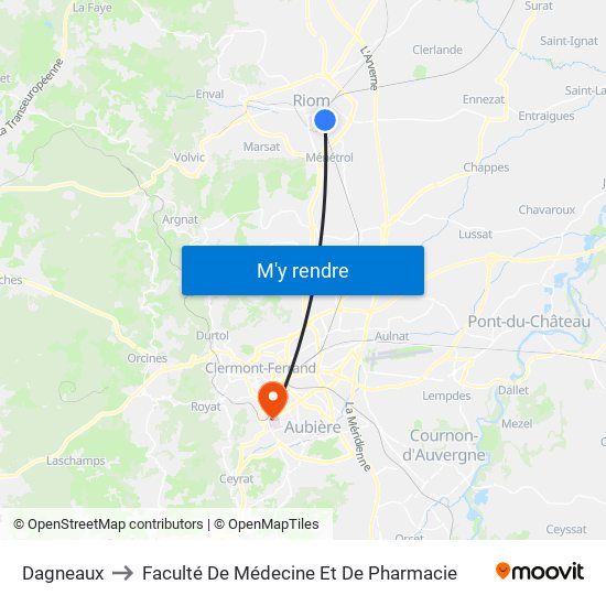 Dagneaux to Faculté De Médecine Et De Pharmacie map