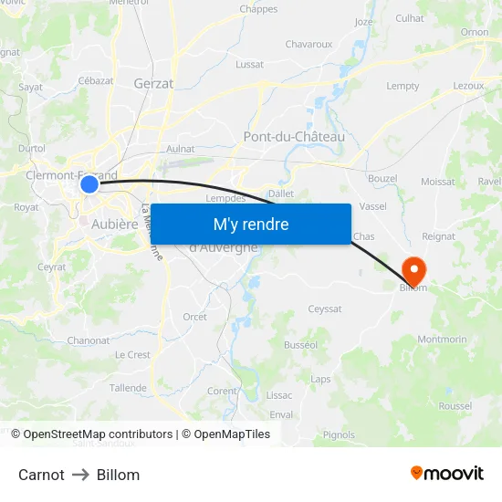 Carnot to Billom map