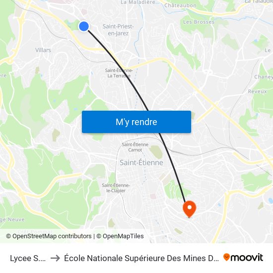 Lycee S. Weil to École Nationale Supérieure Des Mines De Saint-Étienne map
