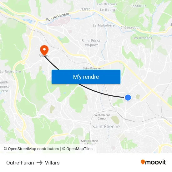 Outre-Furan to Villars map