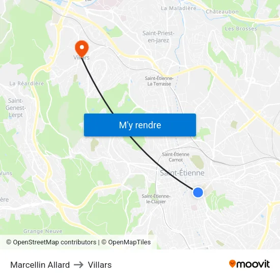 Marcellin Allard to Villars map