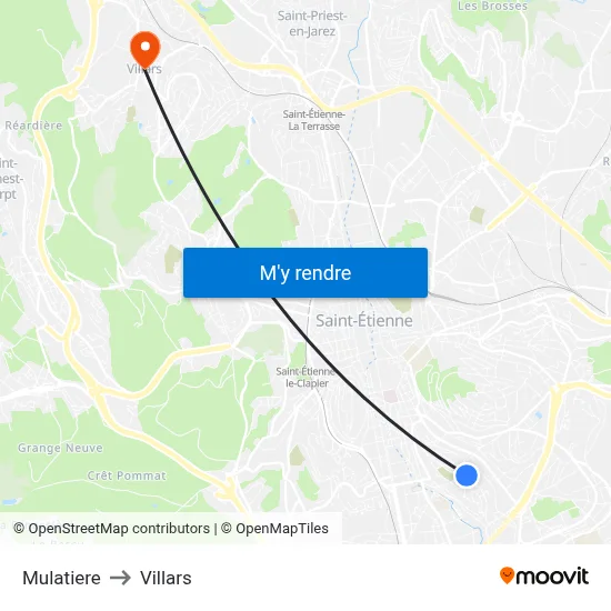 Mulatiere to Villars map