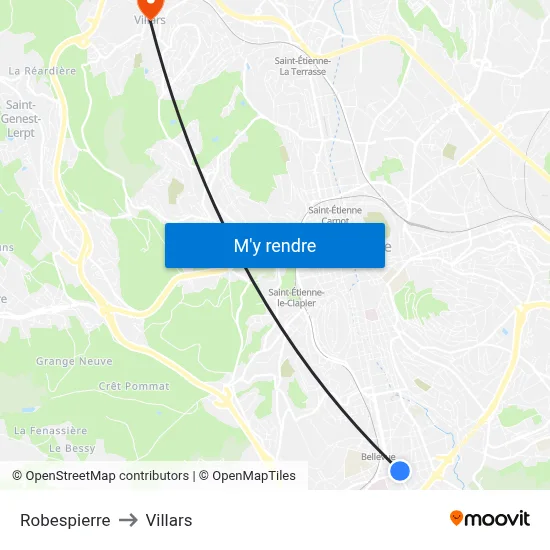 Robespierre to Villars map