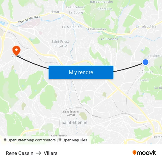 Rene Cassin to Villars map