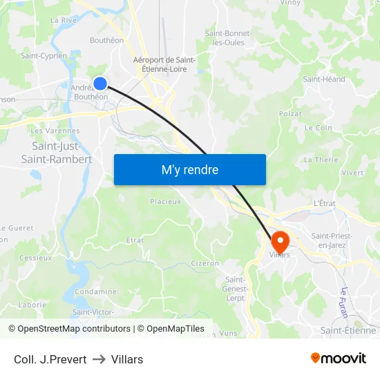 Coll. J.Prevert to Villars map