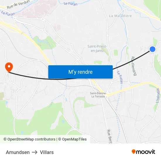 Amundsen to Villars map