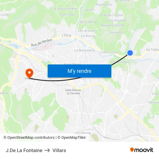 J.De La Fontaine to Villars map