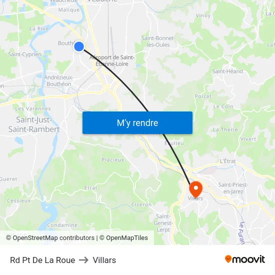 Rd Pt De La Roue to Villars map