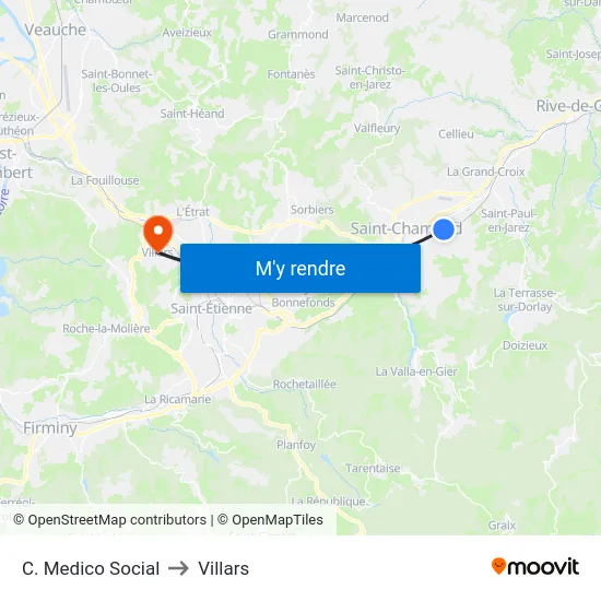 C. Medico Social to Villars map