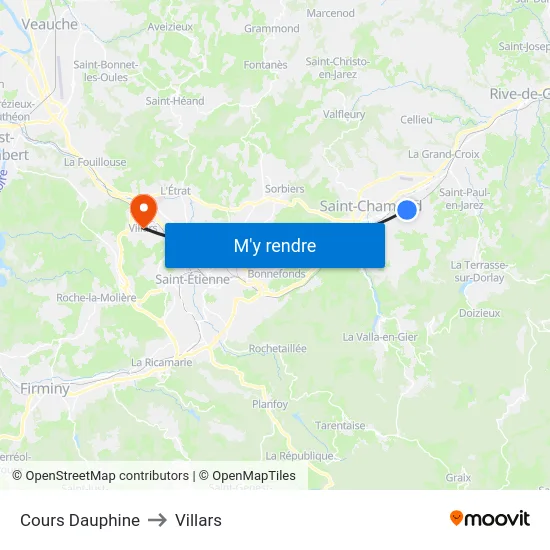 Cours Dauphine to Villars map