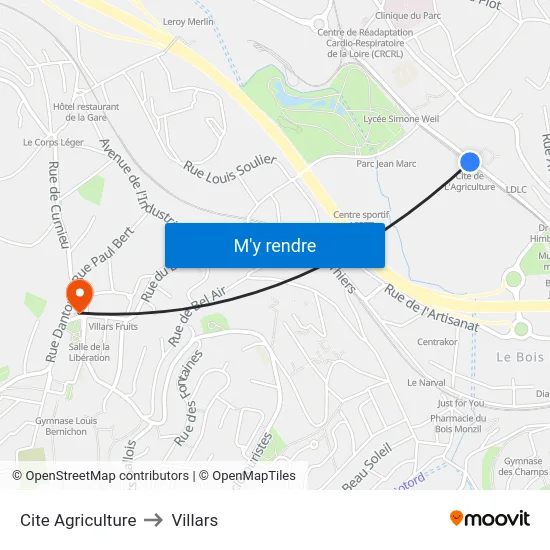 Cite Agriculture to Villars map