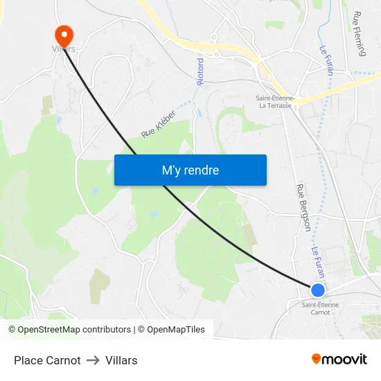 Place Carnot to Villars map