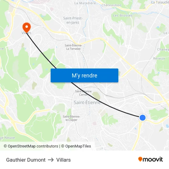 Gauthier Dumont to Villars map