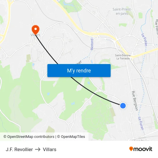 J.F. Revollier to Villars map