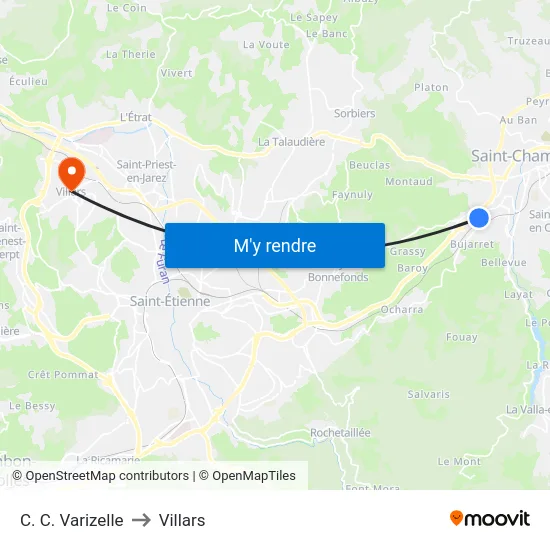 C. C. Varizelle to Villars map