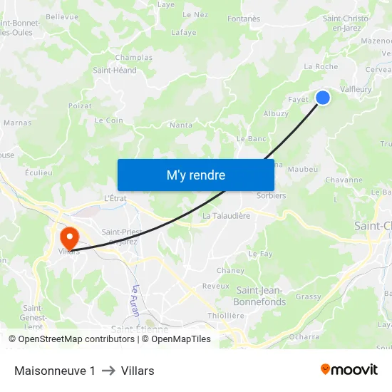 Maisonneuve 1 to Villars map