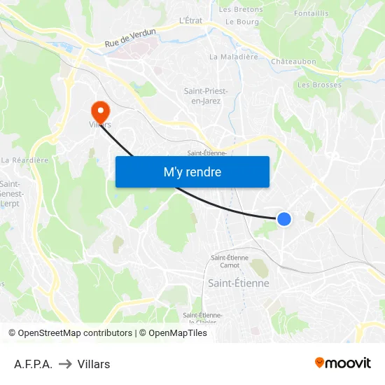 A.F.P.A. to Villars map