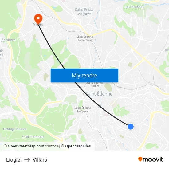 Liogier to Villars map
