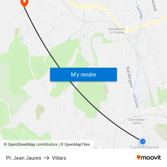 Pl. Jean Jaures to Villars map