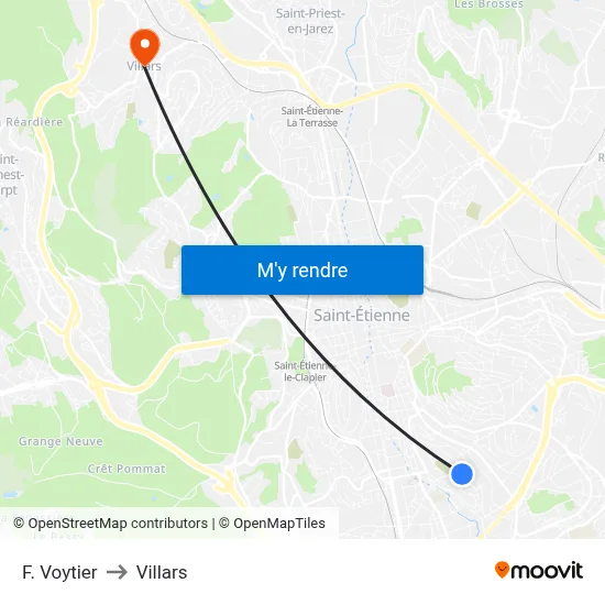 F. Voytier to Villars map