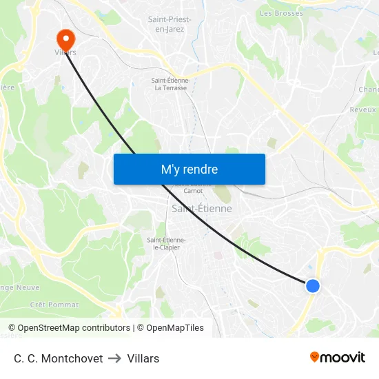 C. C. Montchovet to Villars map