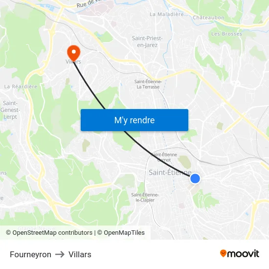 Fourneyron to Villars map