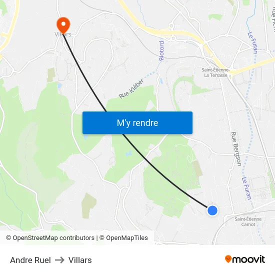 Andre Ruel to Villars map