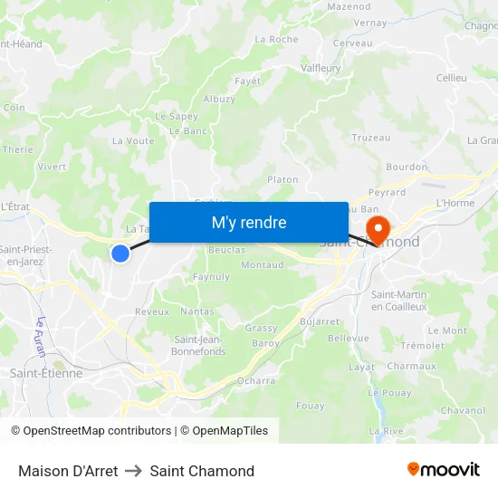 Maison D'Arret to Saint Chamond map