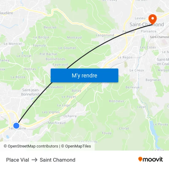 Place Vial to Saint Chamond map