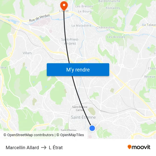 Marcellin Allard to L Étrat map