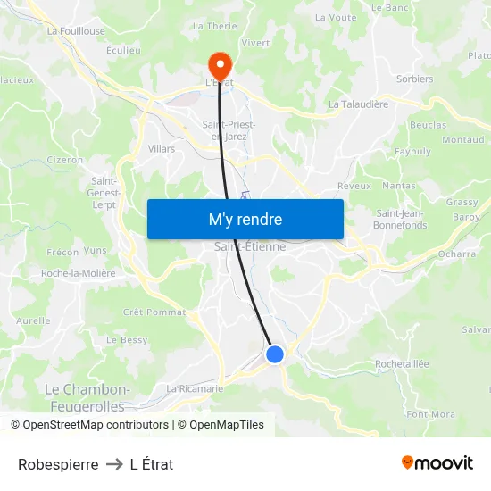 Robespierre to L Étrat map
