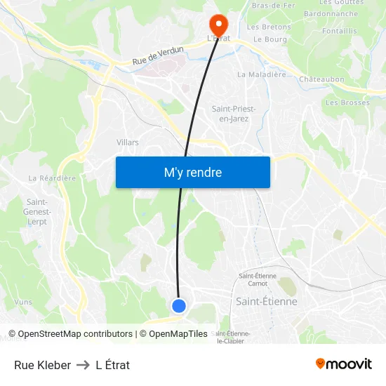 Rue Kleber to L Étrat map