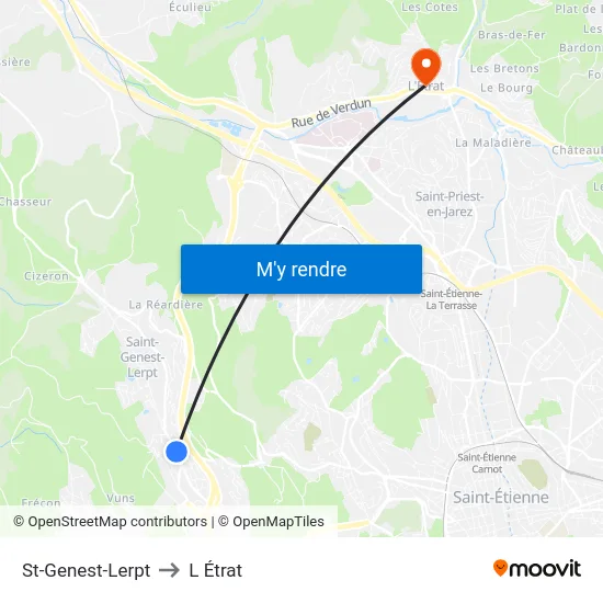 St-Genest-Lerpt to L Étrat map
