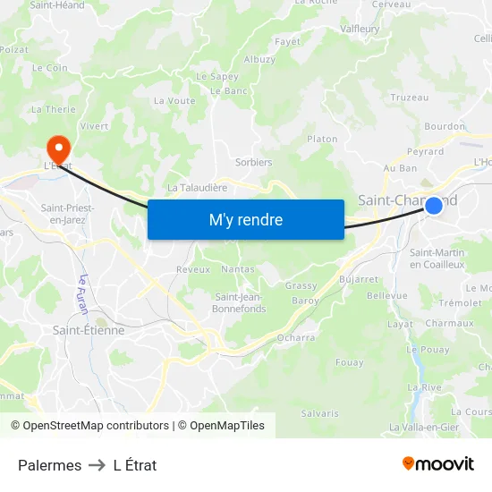 Palermes to L Étrat map